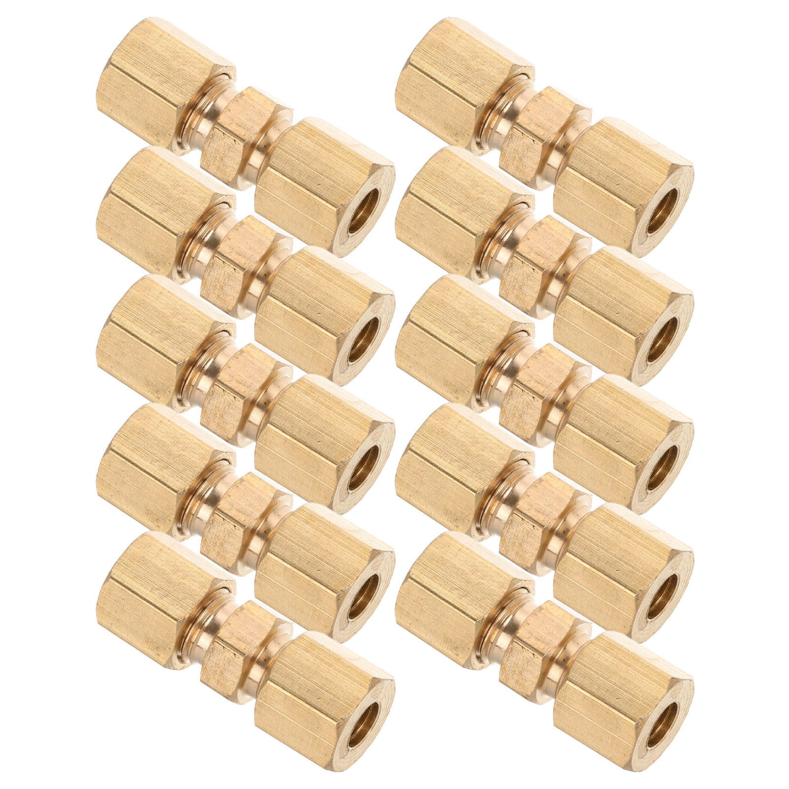 10Pcs Brass Brake Line Union F - Compression Fitting Brass 评论和价格